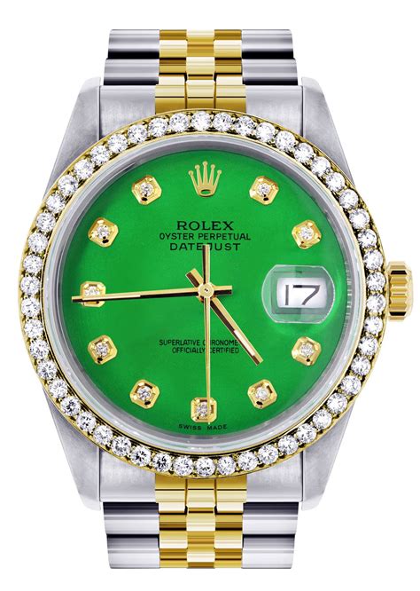 rolex datejust yellow gold green dial|Rolex Datejust price chart.